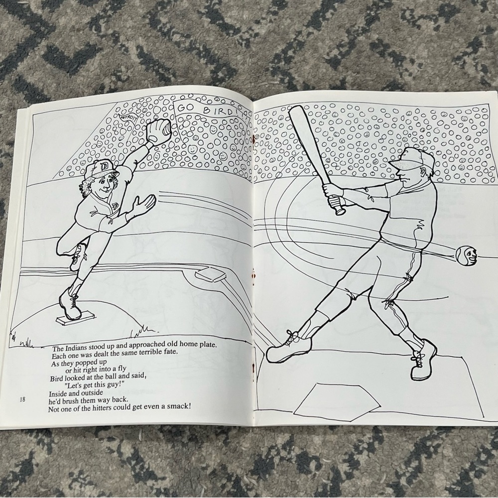 The Bird of Baseball: The Story of Mark Fidrych coloring book 20th anniversary - Picture 3 of 5